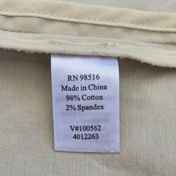 Coldwater Creek Size 12 Womens Khaki Cotton Blend Blazer Jacket - Picture 4 of 4